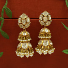 Jhumki Moissanite Kundan Earring 21427-96