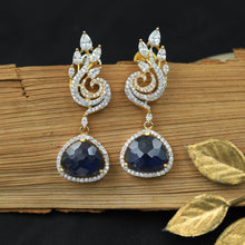 Blue Zircon/AD Earring 9169-366