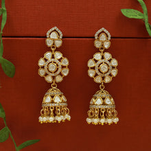 Jhumki Moissanite Kundan Earring 21423-96