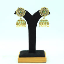 Mint Green Antique Earrings 13245-0122