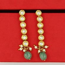 Green Kundan Earring 9411-4217