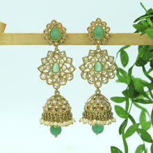 Mint Green Antique Earrings 7682-1313
