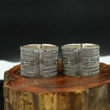 Silver Oxidized Bangles/Kada 7588-82