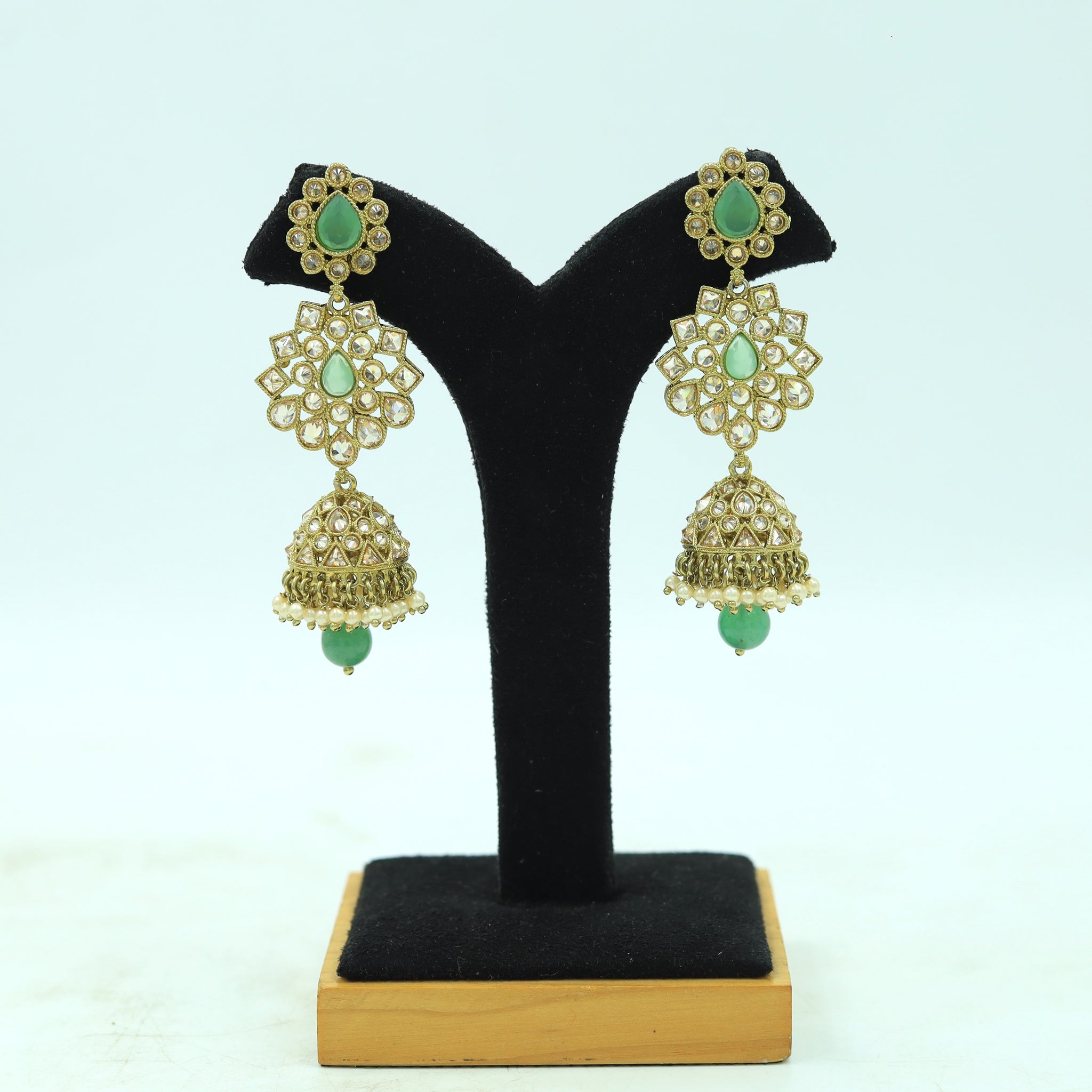 Mint Green Antique Earrings 7682-1313
