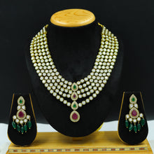 Round Neck Polki Necklace Set 3519-21