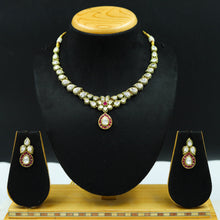 Round Neck Polki Necklace Set 11847-21
