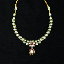 Round Neck Polki Necklace Set 11847-21