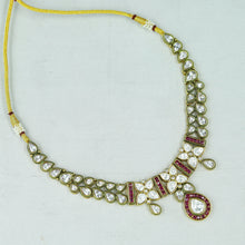 Round Neck Polki Necklace Set 11846-21