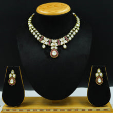 Round Neck Polki Necklace Set 11846-21