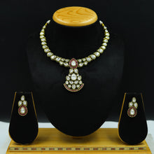 Round Neck Polki Necklace Set 11848-21