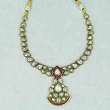 Round Neck Polki Necklace Set 11848-21