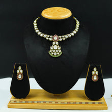 Round Neck Polki Necklace Set 11848-21