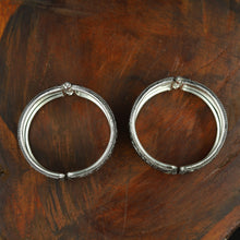 Silver Oxidized Bangles/Kada 7585-82