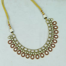 Round Neck Polki Necklace Set 11845-21