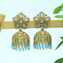 Firozi Antique Earrings 19796-6980