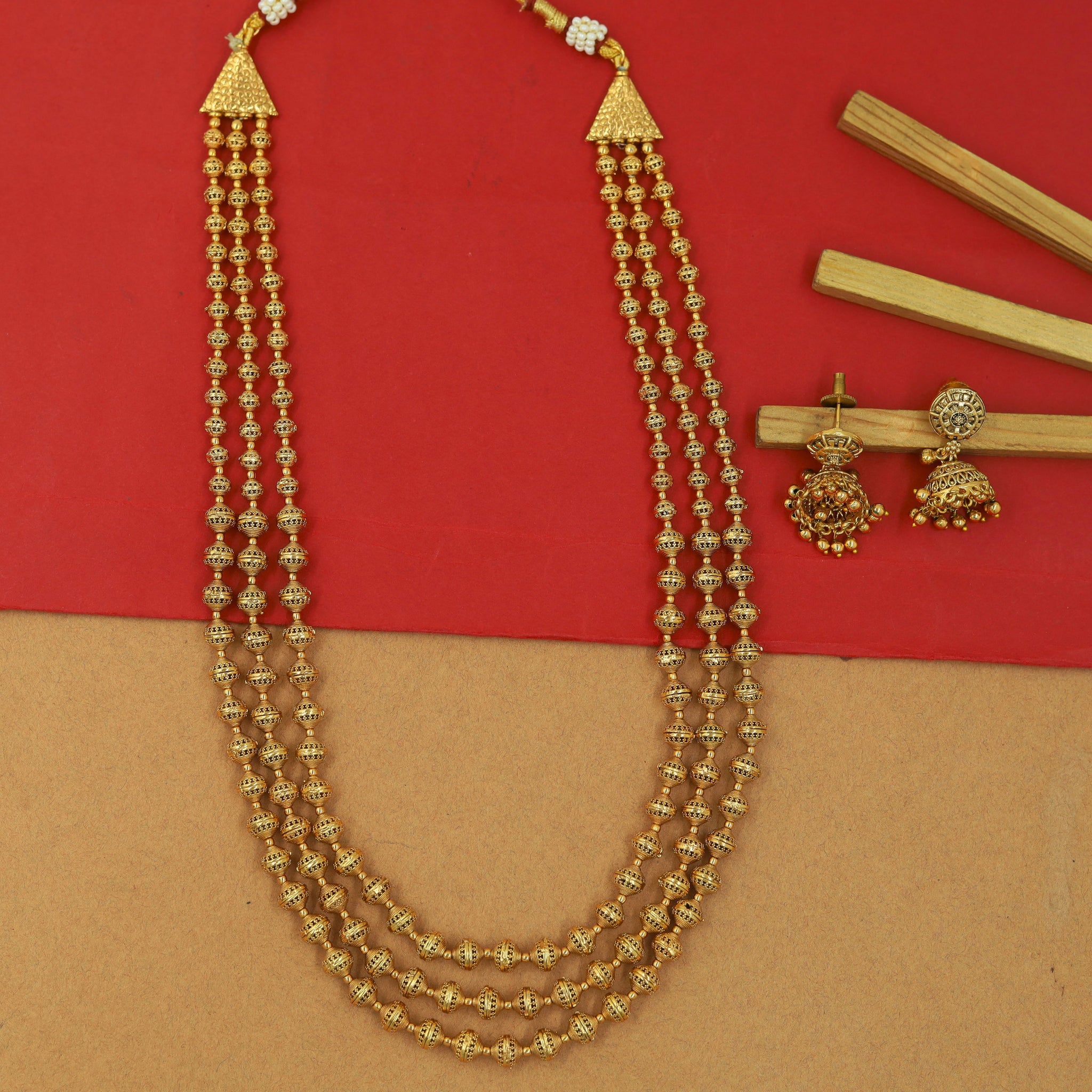 Round Neck Pearl Necklace Set 12142-28