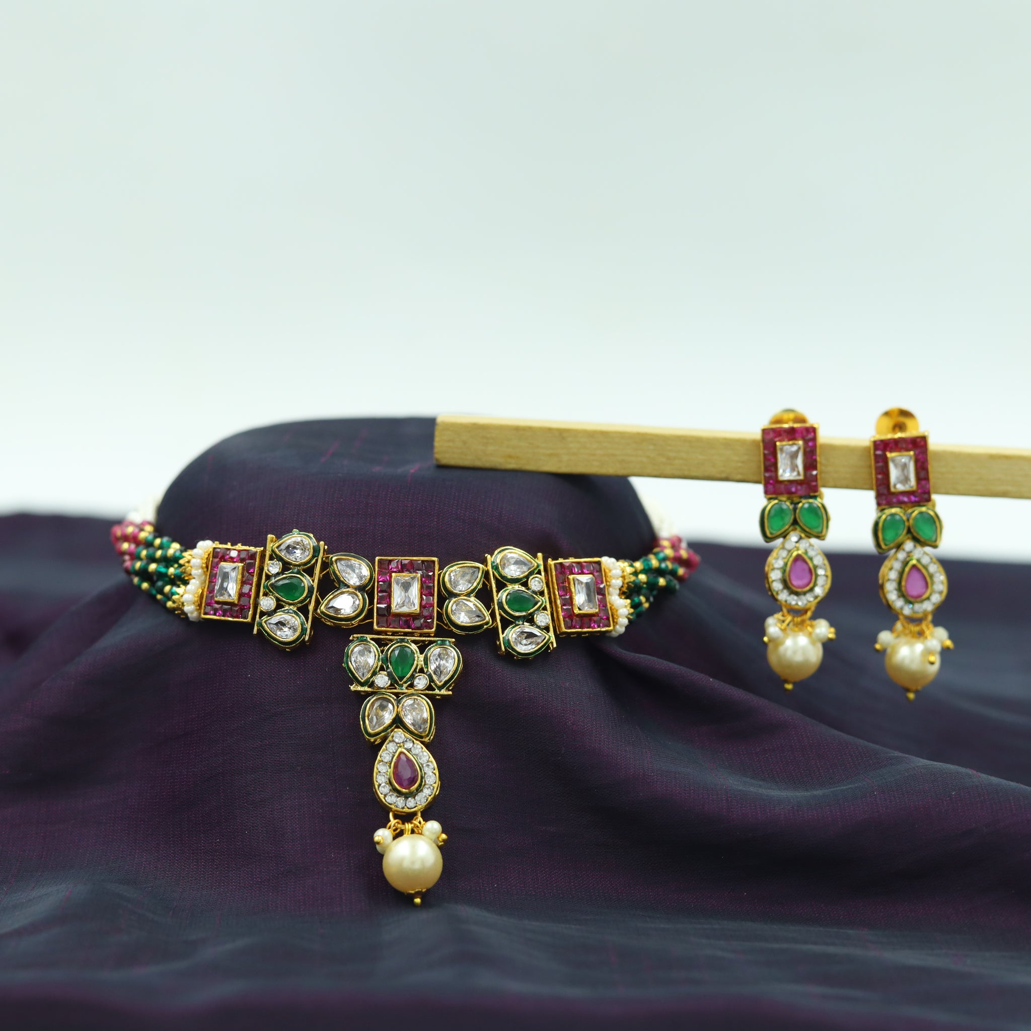 Choker Polki Necklace Set 5764-21