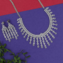 Round Neck Zircon/AD Necklace Set 8560-08