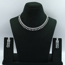 Round Neck Zircon/AD Necklace Set 15325-69