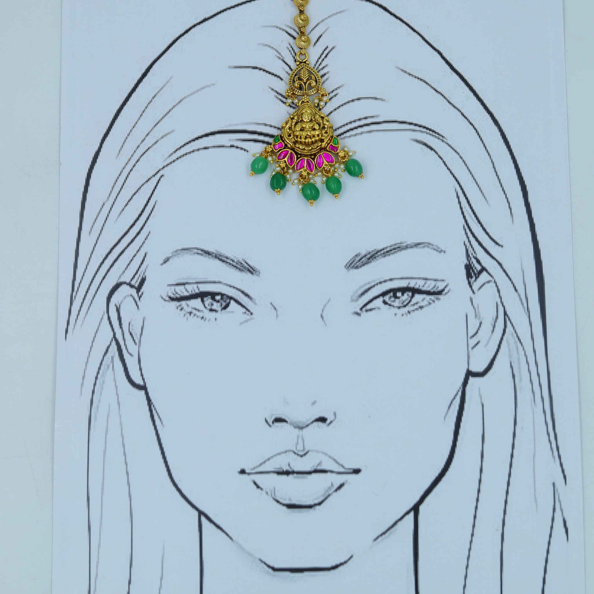 Temple Maang Tikka 15669-28