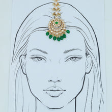 Gold Maang Tikka 15711-28