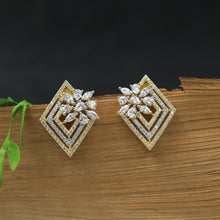 Gold Zircon/AD Earring 9323-4091