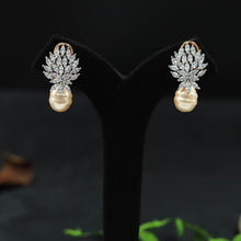 Rose Gold Zircon/AD Earring 15976-3123