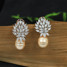 Rose Gold Zircon/AD Earring 15976-3123