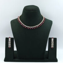 Round Neck Zircon/AD Necklace Set 15356-69