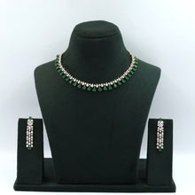 Round Neck Zircon/AD Necklace Set 15356-69