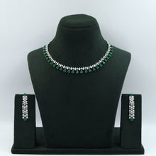 Round Neck Zircon/AD Necklace Set 15356-69