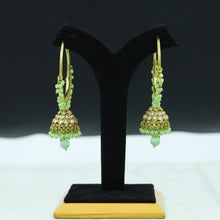 Mint Green Antique Jhumki 9598-4529