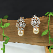 Rose Gold Zircon/AD Earring 18353-5535