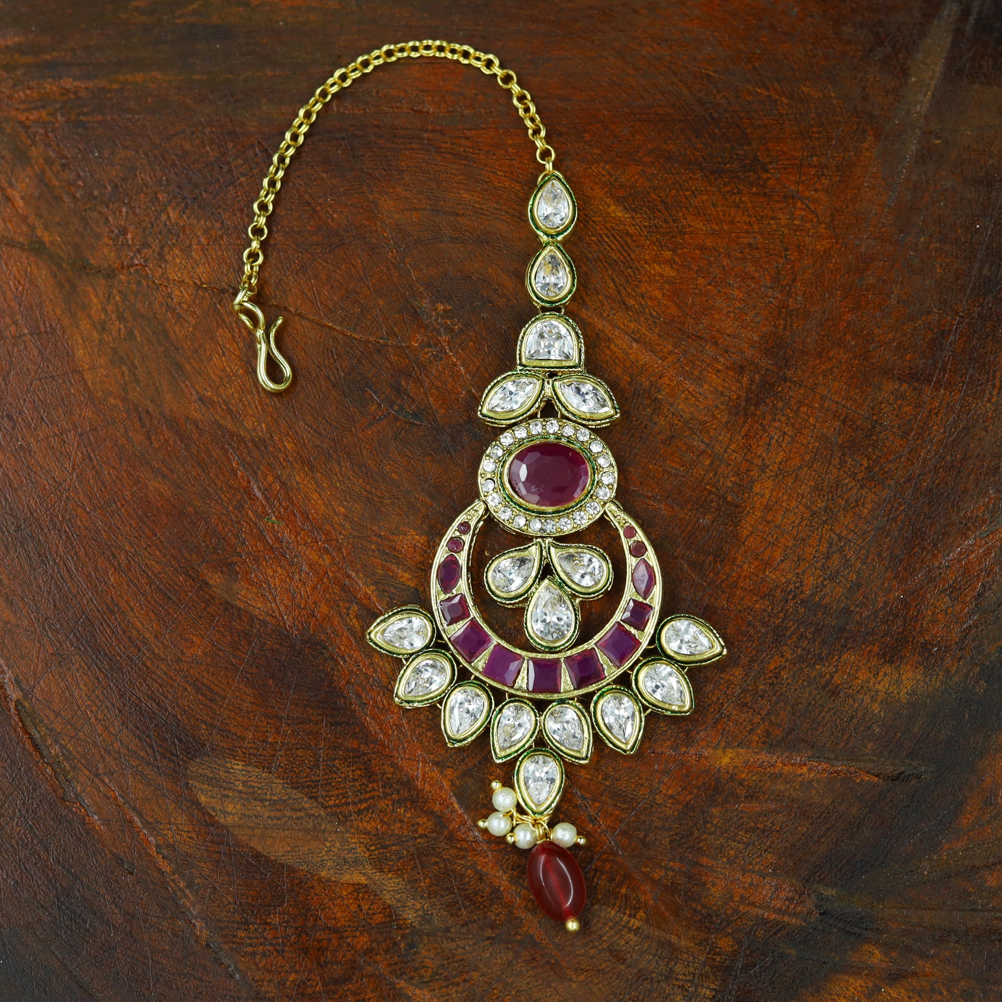 Kundan Polki Maang Tikka 4968-21