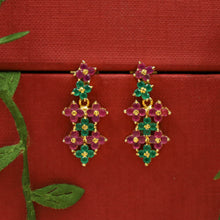 Ruby Green Jadau Necklace Set 7300-0637
