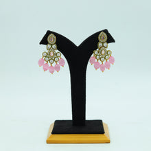 Round Neck Polki Necklace Set 15963-21