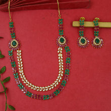 Round Neck Jadau Necklace Set 5993-65