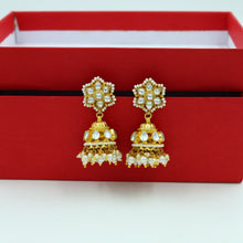White Kundan Earring 8034-1827