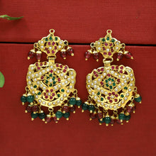 Ruby Green Jadau Necklace Set