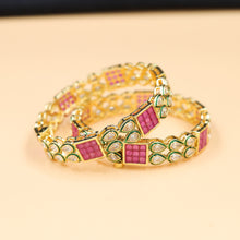 Ruby Color Polki Bangles/Kada 19302-6484