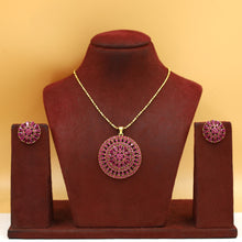 Ruby Jadau Pendant Set 9938-5111