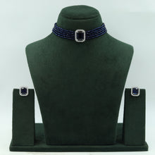 Pearl Choker Zircon/AD Necklace Set 13119-33