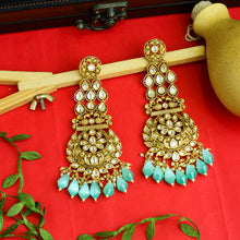 Mint Green Kundan Earring 15592-2739