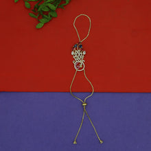 Fancy Zircon Hathphool With Fine American Diamond Work And Multi Color Stones