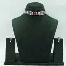 Choker Zircon/AD Necklace Set 15351-69