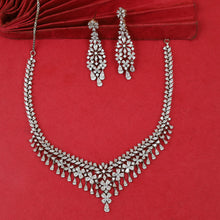 Round Neck Zircon/AD Necklace Set 19534-08
