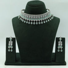 Mint Green Zircon/AD Choker Set  16622-3769