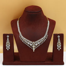 Round Neck Zircon/AD Necklace Set 19534-08