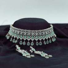 Mint Green Zircon/AD Choker Set  16622-3769