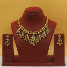 V Neck Antique Necklace Set 21830-98